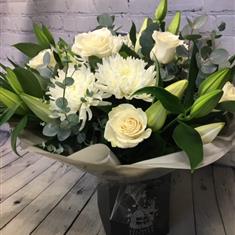 Simply white hand tied