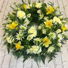 Cream and yellow wreath