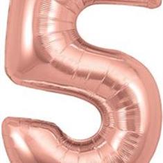 Rose Gold Number 5 Balloon