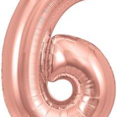 Rose Gold Number 6 Balloon