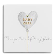 Baby Girl The Patter Of Tiny Feet Card