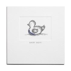 Baby Boy Blue Duck Card