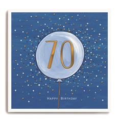 70th Birthday Blue Card
