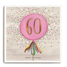 Happy Birthday 60th Card