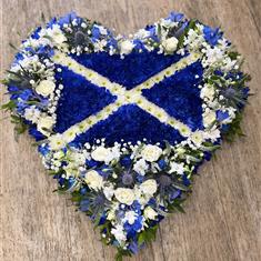 Scottish Flag Heart Tribute