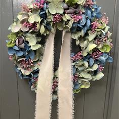 Hydrangea door wreath