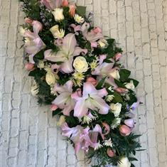 Lily and Eryngium Casket Spray