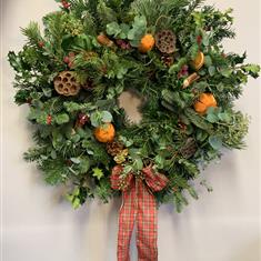 Fresh door wreath
