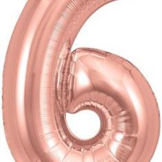 Rose Gold Number 6 Balloon
