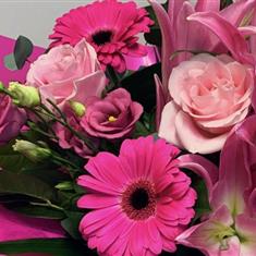 A Pink Leave It To The Florist Hand Tied Aqua pack