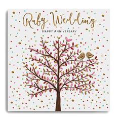 Ruby Wedding Anniversary Card