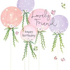 Lovely Friend Balloons Card