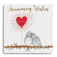 Happy Anniversary With Love Bird Card