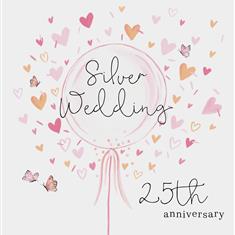 Silver Wedding Anniversary Card
