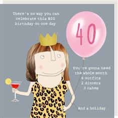 40 Big Birthday Card