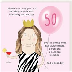 50 Big Birthday Card