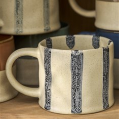 Woolstone Striped Mugs Ink